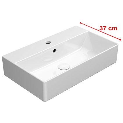 Sapho, KUBE X keramické umyvadlo 60x37 cm, bílá ExtraGlaze