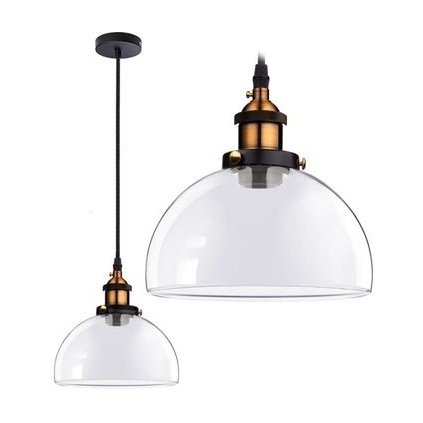 Toolight - Závěsné skleněné stropní svítidlo Verto C, čiré sklo, OSW-00138