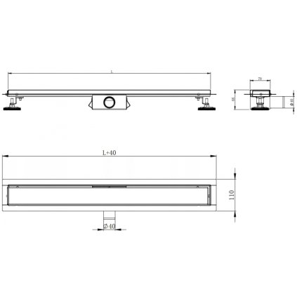 173469 mexen flat nerezovy sprchovy zlab 120 cm vzor m13 2v1 cierna 1710120
