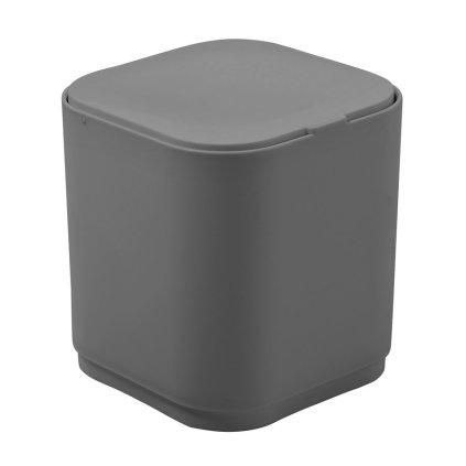 Sapho, SEVENTY stolní odpadkový koš výklopný, plast ABS, šedá