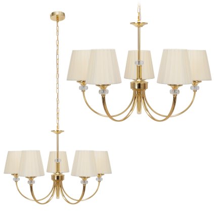 Toolight, stropní lampa 5xE14 APP1014-5CP, béžová, OSW-05557