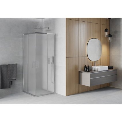 Mexen RIO - Čtvercový sprchový kout 90x90 cm, matná, 860-090-090-01-30