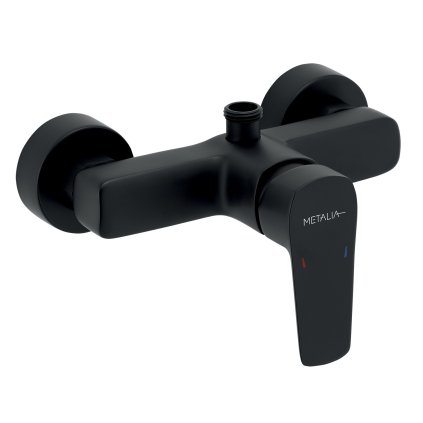 Novaservis Metalia 58, sprchová baterie bez příslušenství s horním vývodem 150 mm, černá, 58062/1-5