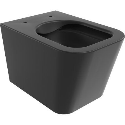 Mexen TEO Rimless závěsná wc mísa, 51 x 34 cm, černá matná, 3385XX85