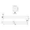 mexen ramie prysznicowe scienne 40 cm chrom 79114 00