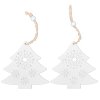 Tutumi, sada závěsných vánočních stromků 2ks 300878, bílá, CHR-08504