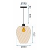 Toolight, závěsné svítidlo Natural 1xE27 APP885-1CP, přírodní, OSW-05245