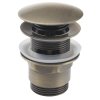 Aqualine, Umyvadlová výpusť 5/4", click-clack, velká zátka, tl.30-45mm, bronz, TF7001A