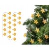 Tutumi, LED světla na vánoční stromek Zlaté hvězdy 3m 391020, CHR-00312
