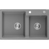 Mexen Tomas, granitový dřez 800x500x190 mm, 2-komorový, šedá, 6516802000-71