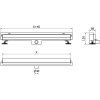 mexen flat wall odplyw liniowy scienny 2w1 60 cm czarny 1730060