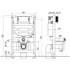 56812 mexen fenix xs sadrokartonovy modul na zavesne wc nizky ram 82 cm s tlacidlom zpredu 60800