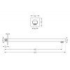 mexen ramie prysznicowe scienne 40 cm biale 79112 20