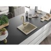 Mexen Milo, granitový dřez 435x410x171 mm, 1-komorový, béžová se zlatým sifonem, 6505441000-69-G