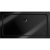 Mexen Flat, akrylátová sprchová vanička 140x70x5 cm SLIM, černá, černý sifon, 40707014B