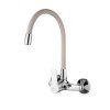 Invena Verso, nástěnná kuchyňská baterie 150mm s elastickým ramenem, béžová-chromová, INV-BC-82-E3S-L