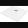 Mexen Stone+, čtvercová vanička z minerálního kompozitu 70 x 70 cm, bílá, 44107070