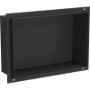 Mexen X-Wall-NR, polička na zapuštění pod obklad bez límce 30 x 20 cm, černá matná, 1971302010
