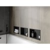 Mexen X-Wall-R, polička na zapuštění na obklad s límcem 30 x 20 cm, černá matná, 1970302010