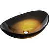 Mexen Sonia, skleněné umyvadlo na desku 54 x 37 x 17 cm, tmavá zlatá, 24145451