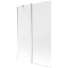 Mexen Flip, vanová zástěna 1-křídlová 120 x 150 cm, otočné křídlo, 6 mm námraza sklo, chromový profil, 894-120-101-01-30