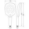 Mexen příslušenství - hlavice ruční sprchy Oval R-22, 3-funkce, chrom, 79522-00