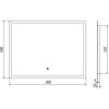 Mexen Navia, LED koupelnové zrcadlo s podsvícením 80 x 60 cm, 6000K, ochrana proti zamlžování, 9803-080-060-611-00