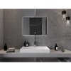 Mexen Erma, LED koupelnové zrcadlo s podsvícením a černým rámem 80x60 cm, 6000K, ochrana proti zamlžování, 9814-080-060-611-70