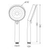 Mexen příslušenství - hlavice ruční sprchy R75 Circle, 3-funkce, chrom, 79575-02