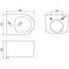 mexen sofia bidet wiszacy czarny mat 35544885