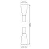 mexen waz prysznicowy 150 cm grafit 79450 66