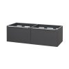 Mereo, Mailo, koupelnová skříňka 121 cm, bílá, dub, antracit, CN538S