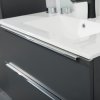 Mereo, Mailo, koupelnová skříňka s keramickým umyvadlem 121 cm, bílá, dub, antracit, CN538
