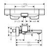 Hansgrohe Ecostat E, termostatická vanová baterie, chromová, 15774000
