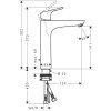 Hansgrohe Focus E2, umyvadlová baterie s výpustí, chromová, 31608000