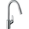 Hansgrohe Focus M41, dřezová baterie Focus s výsuvnou sprškou, sBox, EcoSmart, chromová, 73895000