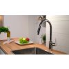 Hansgrohe Focus M41, páková dřezová baterie 240, s vytahovací sprškou, chromová, 31815000