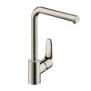 Hansgrohe Focus M41, páková dřezová baterie 280 s otočným výtokem, vzhled nerezu 31817800