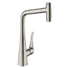 Hansgrohe M71, dřezová baterie M7117-H320 s výsuvnou sprškou, sBOX, vzhled nerezavějící oceli 73816800