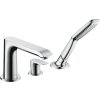 Hansgrohe Metris New, baterie na okraj vany, 3-otvorová instalace, chromová, 31190000