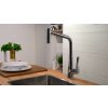 Hansgrohe Metris New, páková kuchyňská baterie 320 s vytahovací sprškou, chromová, 14820000