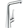 Hansgrohe Metris New, páková kuchyňská baterie 320, s vytahovacím výtokem, chromová, 14821000
