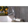 Hansgrohe Talis S, páková umyvadlová baterie 80 s odtokovou soupravou, chromová, 72010000