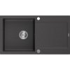Mexen Leo - dřez granitový 90x50cm, 1-komorový, černá-skvrny, 6501901010-76