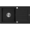 Mexen Pablo - dřez granitový 75,2x43,6cm, 1-komorový, černá, 6510751010-77
