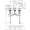 Hansgrohe Vivenis, umyvadlová baterie s výpustí, 3-otvorová instalace, EcoSmart, černá matná, 75033670