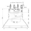 Hansgrohe, těleso pro 4-otvorovou vanovou baterii, 13444180