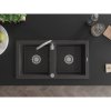 Mexen Mario - dřez granitový 82,0x43,6cm, 2-komorový, černá-skvrny, 6504822000-76