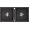 Mexen Mario - dřez granitový 82,0x43,6cm, 2-komorový, černá-skvrny, 6504822000-76