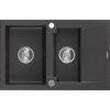 Mexen Gaspar - dřez granitový 73,7x47,5cm, 1,5-komorový, černá-skvrny, 6507731505-76